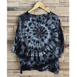 Raquel Allegra Tie Dye Short Sleeve Blouse Size 3 Large